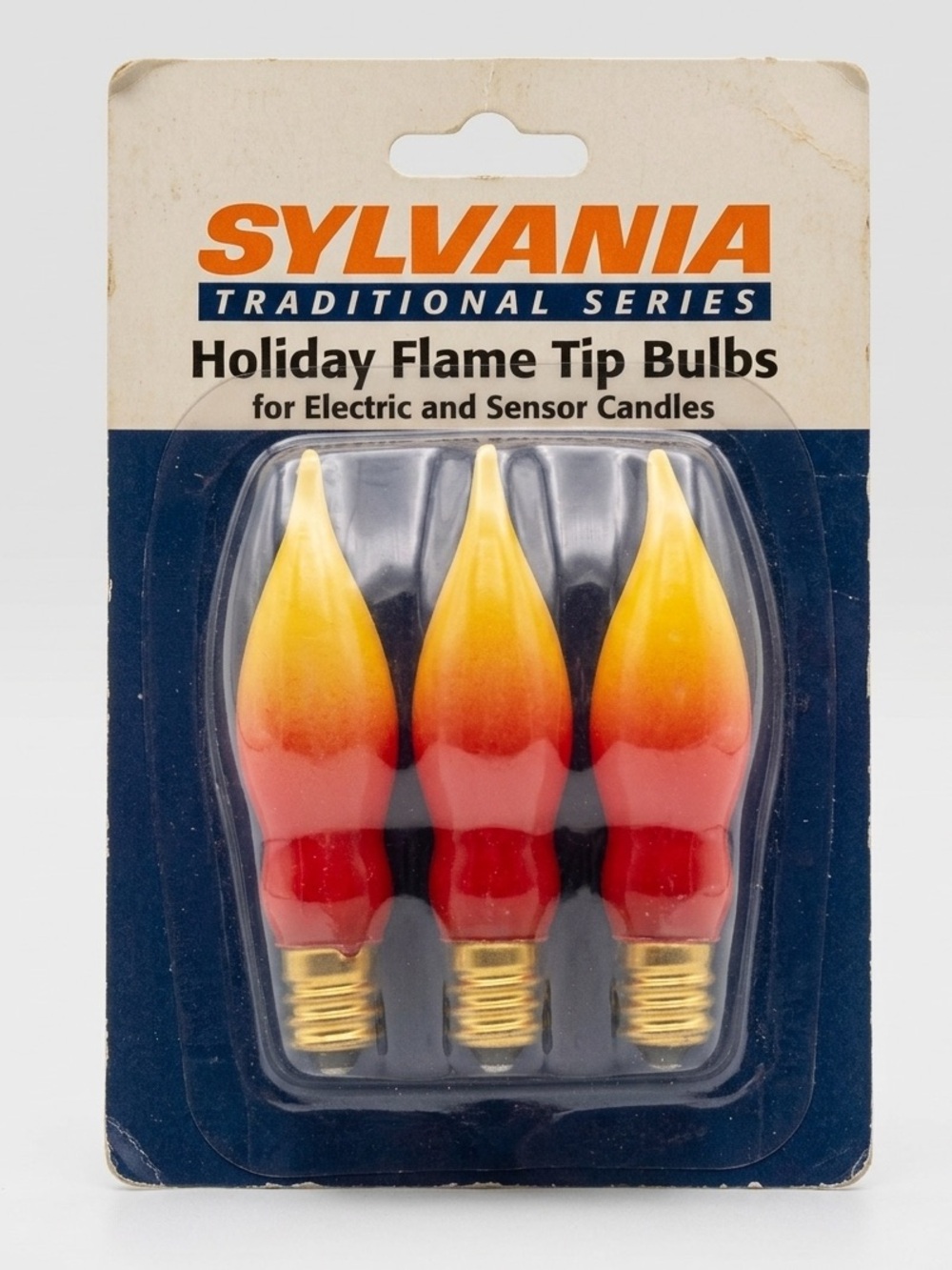 Vtg Sylvania Holiday Flame Tip Bulbs for Electric & Sensor Candles C7 NEW Multi